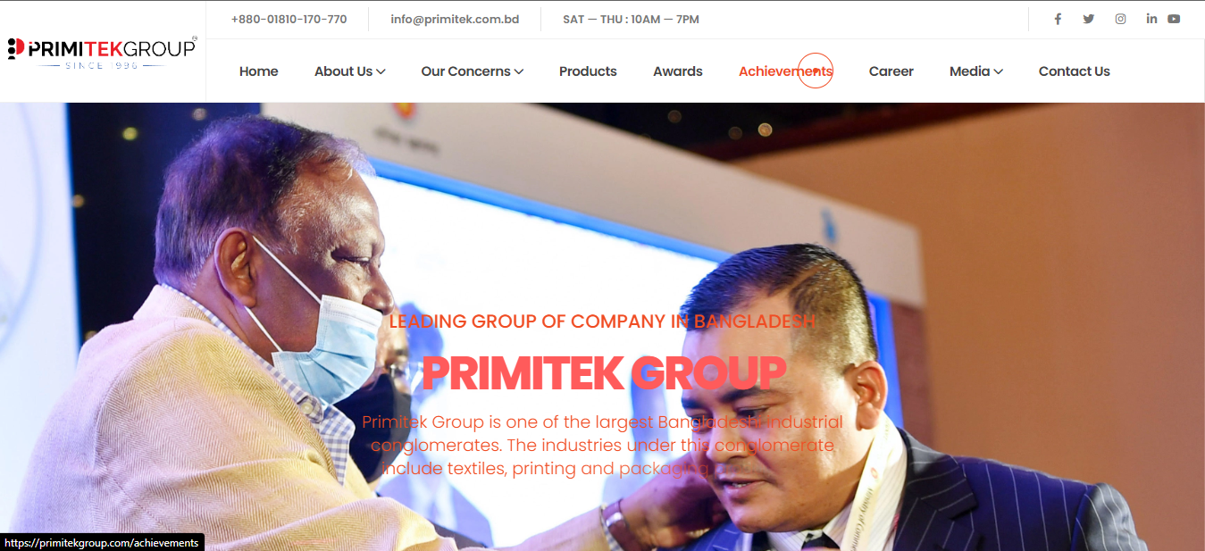 Primitek Group Digital Evolution-A Tailored Website for Industry Excellence